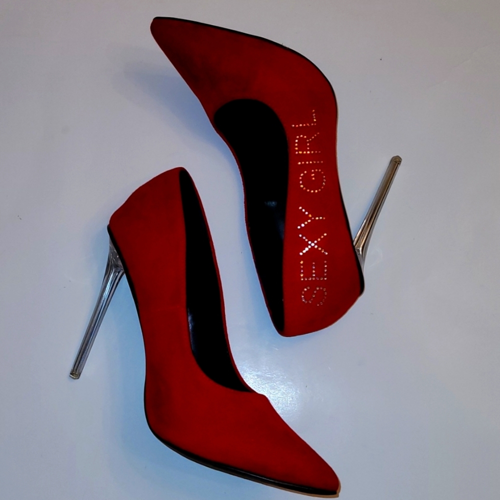 Red Crystal "Sexy Girl" High Heels 👠 - Picture 11 of 16